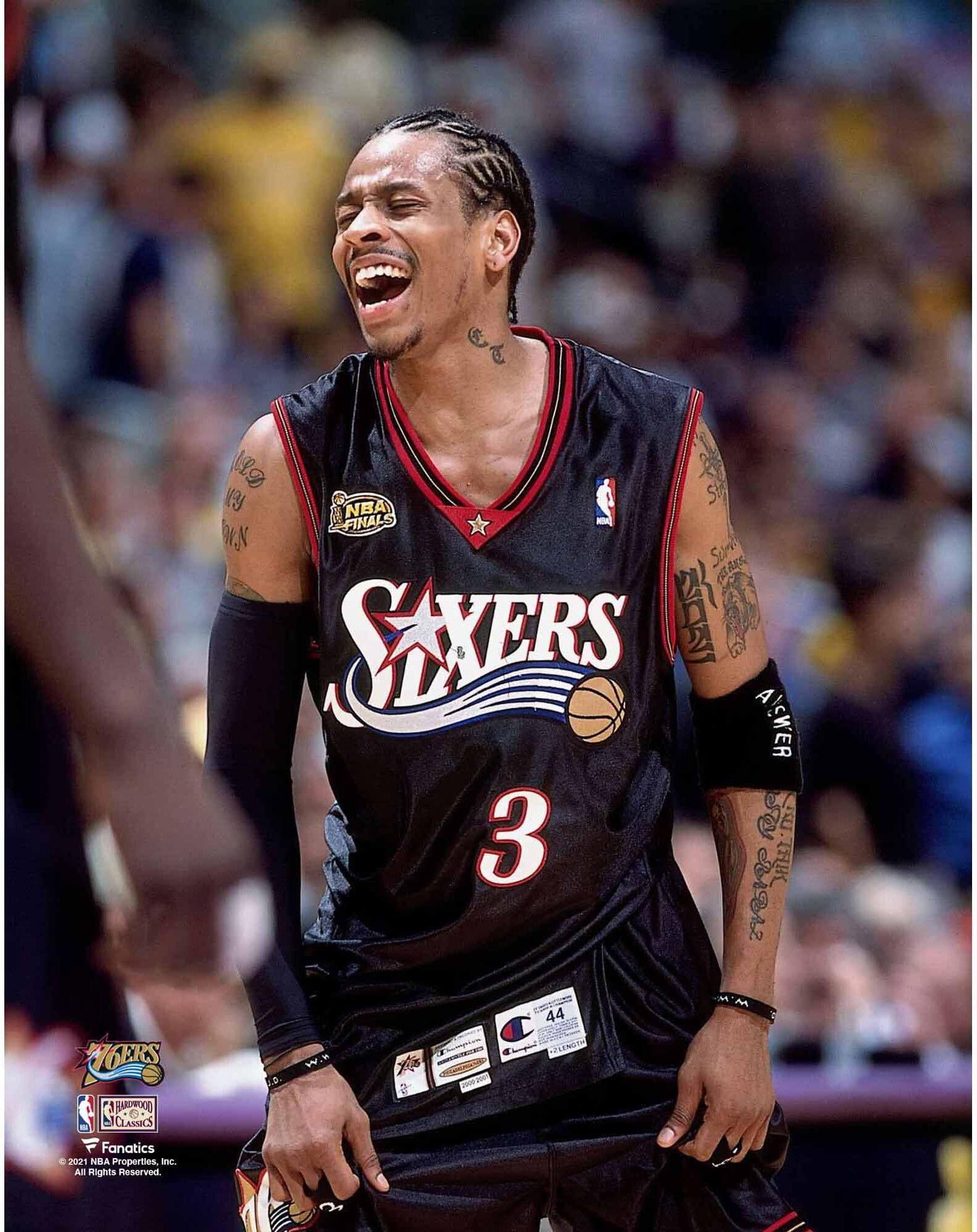 Allen Iverson Philadelphia 76ers Unsigned 2001 NBA Finals Showing