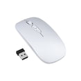 thumbnail image 1 of SHARE SUNSHINE 2.4G Wireless Mouse 3 DPI Silent Rechargeable Silver for Desktop Laptop, 1 of 6
