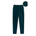 thumbnail image 2 of Frostluinai Athletic Joggers for Women Elastic Waist Drawstring Fleece Sweatpants Solid Casual Cinch Bottom Pants with Pockets, 2 of 6