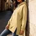 thumbnail image 5 of Cmfcve Women's Oversized Hoodies Long Sleeve Drop Shoulder Hooded Sweatshirts Side Slit Casual Fall Pullover Tops with Poc, 5 of 9