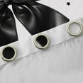 thumbnail image 4 of Feelyou Black Princess Bow-tie Black Out Curtains for Kids, Kawaii Star Print Curtains Pack of 2 (42x63 Each), Fashion Cartoon Bow Bedroom Curtains, Window Curtains Decor, 4 of 6