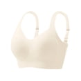 thumbnail image 6 of Siminsem Wireless Full Coverage Plus Size Bra for Older Women Supportive No Underwire Seamless Everyday Comfortable Wide Straps Back Smoothing Lifting Breathable Support Bra, White,L, 6 of 9