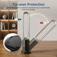 thumbnail image 4 of Simple Deluxe 41-Inch Bladeless Tower Fan with Remote Control, 10 Speeds, 80° Oscillation, 1-9 Hour Timer, Quiet 45dB Sleep Mode, Tip-Over Protection, Standing Floor Fan for Bedroom Living Room, 4 of 7