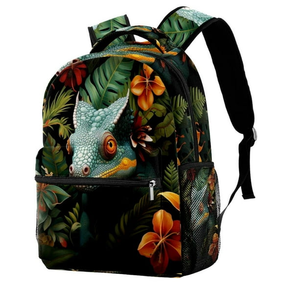 Lightweight Backpack Chameleon School Bag Travel Laptop Daypack for Men Women Casual Rucksack