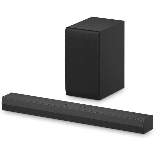 Compact Soundbar with Bluetooth, Wireless Subwoofer, and Dolby Digital Technology