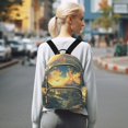 thumbnail image 7 of JIALIOU Mini Backpack Purse for Women Quilted Casual Daypack Small Travel Shoulder Bag, Prehistoric Jungle Dinosaurs Volcano, 7 of 7