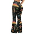 thumbnail image 2 of FKELYI Mushroom Plant Yoga Flared Pants Comfortable Yoga Pants Flare Petite Size 2XL Polyester Vacation Flared Sweatpants for Women, 2 of 5