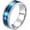 Blue, variant on Unisex Stainless Steel Blue/Black Electrocardiogram Heartbeat Rotatable Ring