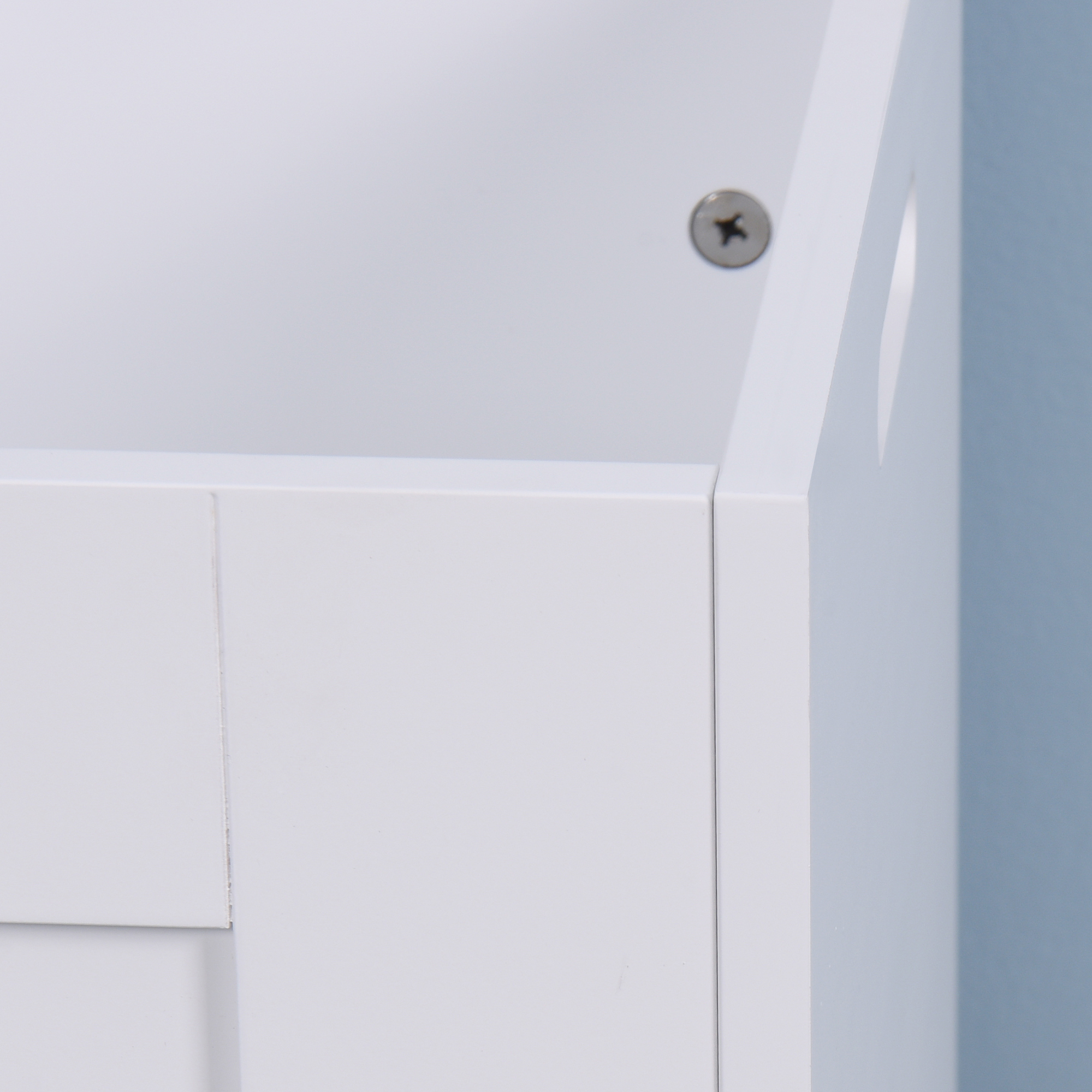 MAYEERTY White Lift-Top Entryway Storage Cabinet – Multipurpose Wooden Toy Box