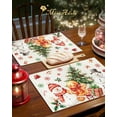 thumbnail image 5 of Gingerbread & Snowman Placemats 4 pcs - Christmas Theme Placemats Double-Layered 12x18 Inches Decorative Washable Dinner Table Mats for Dinning Durable Christmas Themed Table Mats, 5 of 6