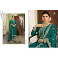 thumbnail image 5 of South Asian Wear Pakistani Salwar Kameez Indian Designer Sewn Palazzo Suits ( Teal Blue, M - 40 ), 5 of 6