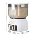thumbnail image 3 of Cubo de cereales de 10 l, tanque de alimentos a prueba de insectos, organizador de cocina transparente versátil, 3 of 3