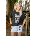 thumbnail image 4 of Perfect Day Happy Inspiring Happiness Women's Plus Size Graphic Tee Brisco Brands 2X, 4 of 5