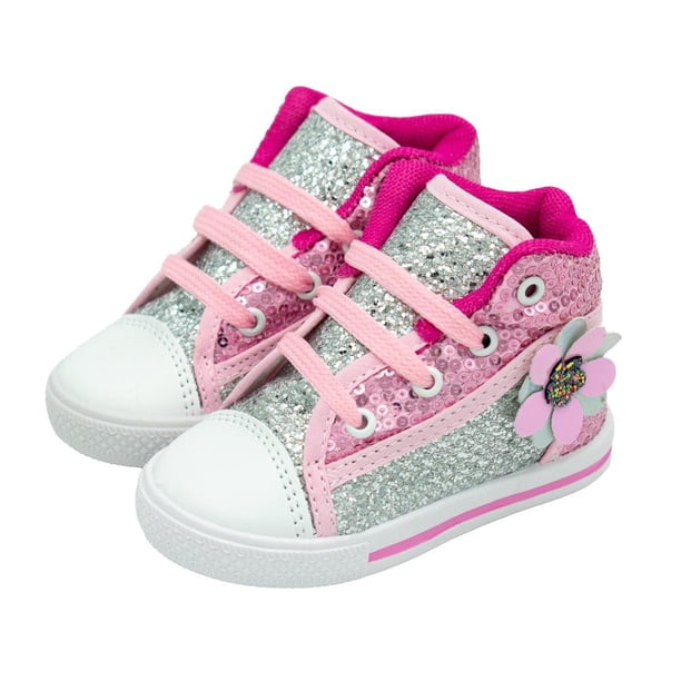 Flower Pink - Zapato Tenis - Niña - 470 Rosa Plata plateado 13 Mini Pugs 470 ROSA PLATA