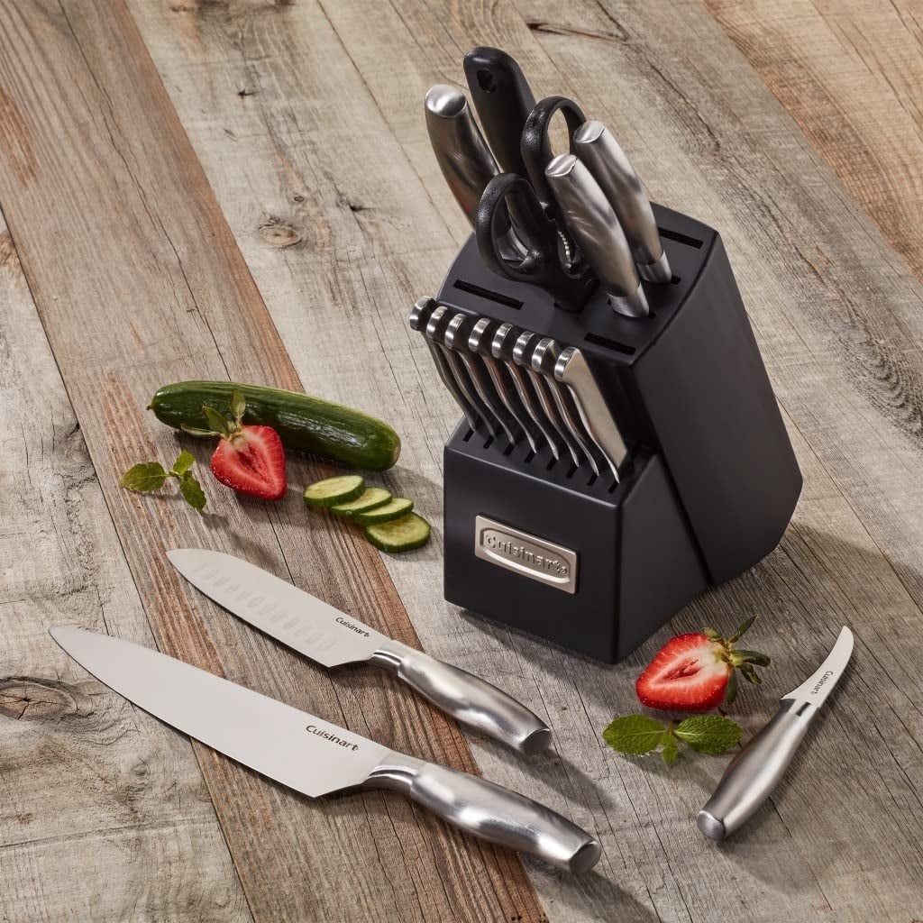 Cuisinart 17-Piece Knife Set, Precision Stainless Steel Blades, Lightweight Design, Dishwasher Safe