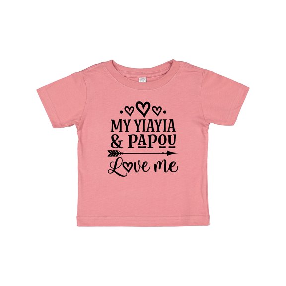 Inktastic YiaYia and Papou Love Me Granddaughter Girls Baby T-Shirt