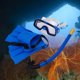 thumbnail image 5 of Swim Kids Snorkeling Set Aletas Gafas Snorkel Antideslizante Scuba Nariz Cubierta Máscara inastillable Equipo para buceo Deportes acuáticos Niños Niño Azul Macarena niños buceando, 5 of 8