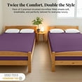 thumbnail image 3 of Lux Decor 2-Pack Cal King Fitted Sheets Only - 16" Deep Pocket, Brushed Microfiber Bottom Sheets, 360° Elastic Fit, Wrinkle & Fade Resistant - Purple, 3 of 10