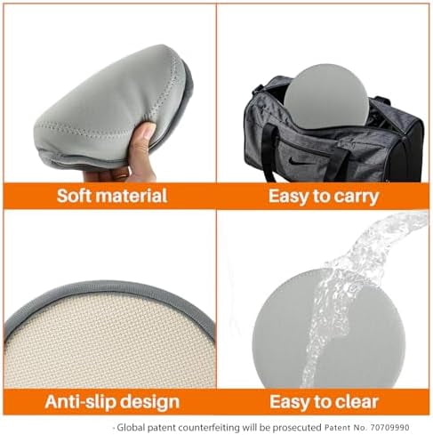 Yoga Knee Pad, 1.57 Inch Thick, Memory Foam and EPE Foam, Waterproof and Non-Slip, for Knees Elbows Wrist Hands Head Yoga Pilates Work Out Kneeling Pad, Exercise Mat 2