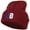 Maroon, variant on Cuba CUB Flag Embroidered Long Beanie - Maroon OSFM