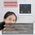 thumbnail image 4 of Riwcyla Bathroom Digital Waterproof & Humidity Meter Hygrometer LCD Display UpperLower Limit Dual Alarms with Snooze Function Countdown, 4 of 6