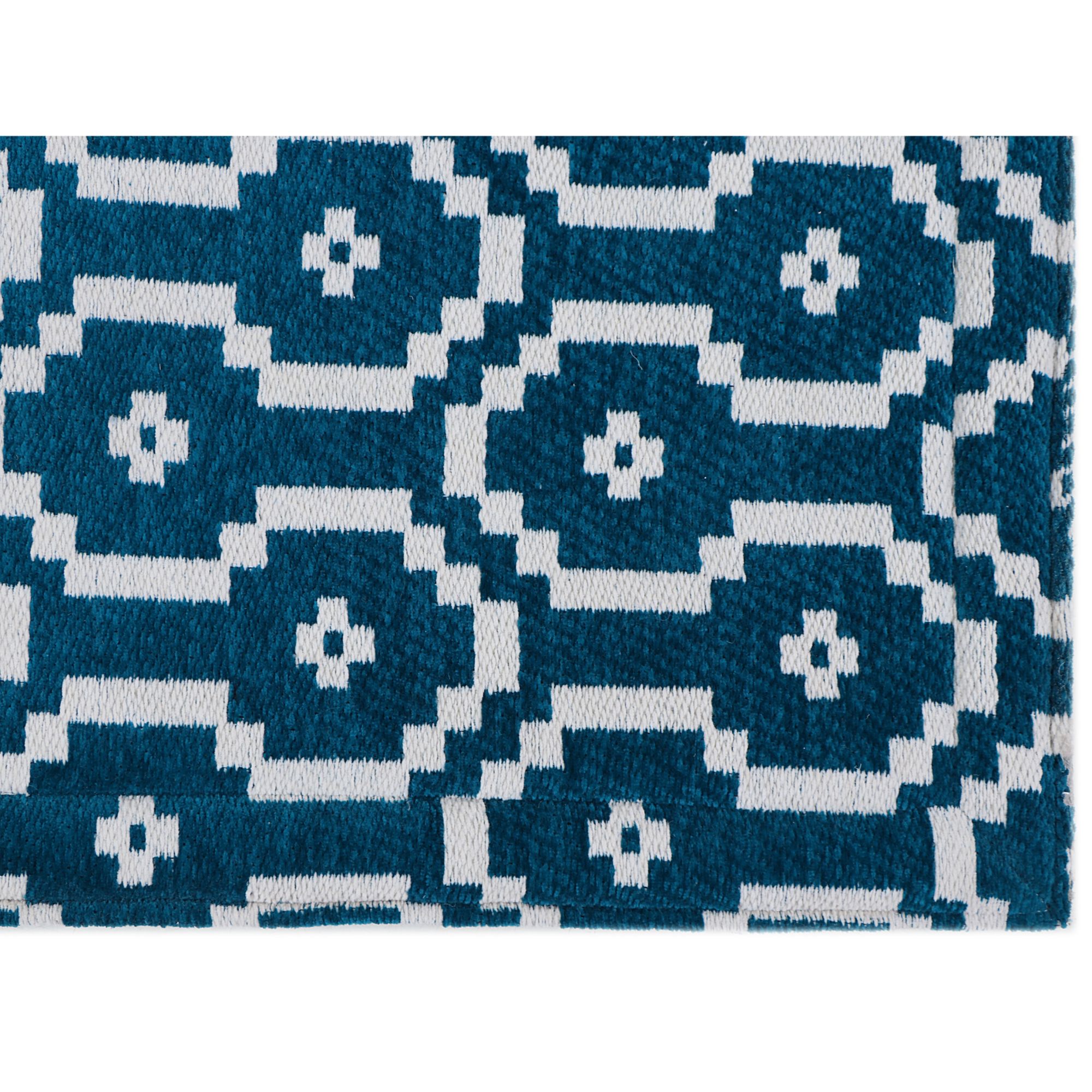 Rugsmith Teal Machine Woven Cypher Anti-Fatigue Kitchen Mat, 20" x 36"
