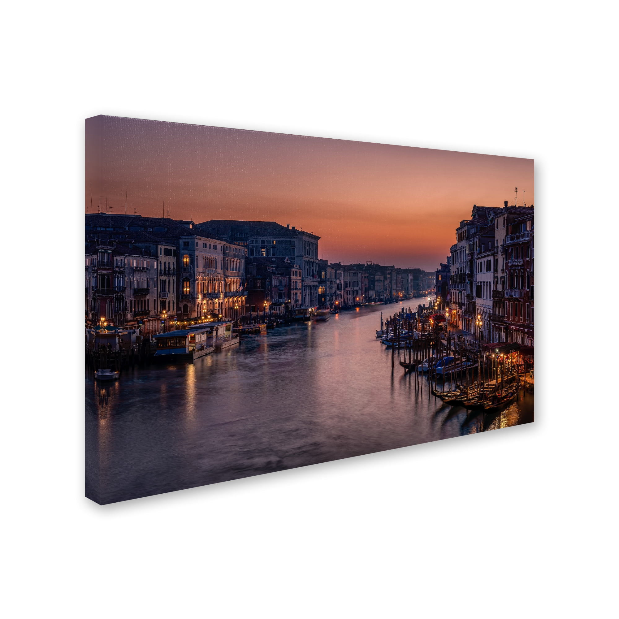 Trademark Fine Art 'Venice Grand Canal At Sunset' Canvas Art by Karen Deakin