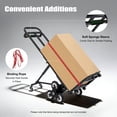 thumbnail image 4 of Heavy Duty Foldable Stair Climber Hand Truck Dolly, Telescoping Handle & 6+2 All-Terrain Wheels Adjustable Utility Cart for Moving Travel Office Storage, 4 of 13