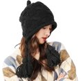 thumbnail image 3 of Gorro peruano para mujer, gorro de punto de ganchillo Laplander con borlas, gorro de aviador con lóbulo de la oreja, gorro de invierno cálido con solapa y calavera, 3 of 4