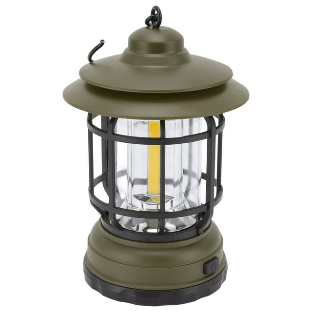 Portable LED Camping Lantern, ABS Material 360° Omnidirectional Beam Hangable Hook Design Camping Lantern For Tent For Outdoor Green