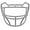 GRAY, variant on Schutt Vengeance V-EGOP-II Facemask (Scarlet, Carbon Steel)
