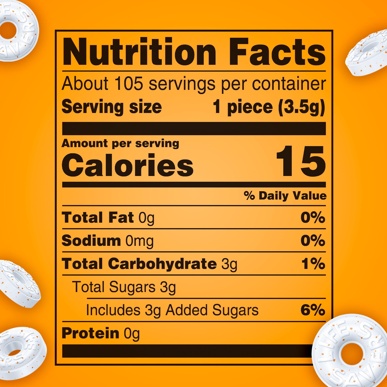 Life Savers Orange Breath Mint Hard Candy, Sharing Size - 13 oz Bag