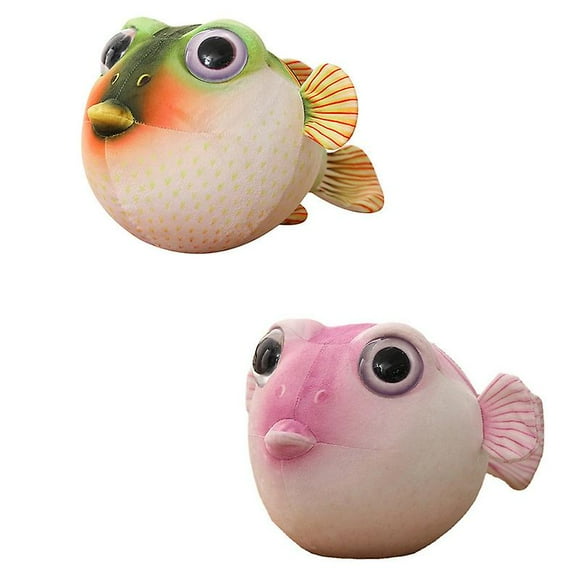 Puffer Fish Plush Toy Cartoon Soft Stuffed Animal Fluffy Toy Throw Pillow Sofa