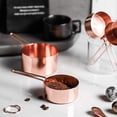 thumbnail image 4 of Juego de 8 tazas medidoras y cucharas medidoras de acero inoxidable Taza medidora de oro rosa Accesorios para hornear para cocina Cocinar Hornear por - Good Wishes, 4 of 7