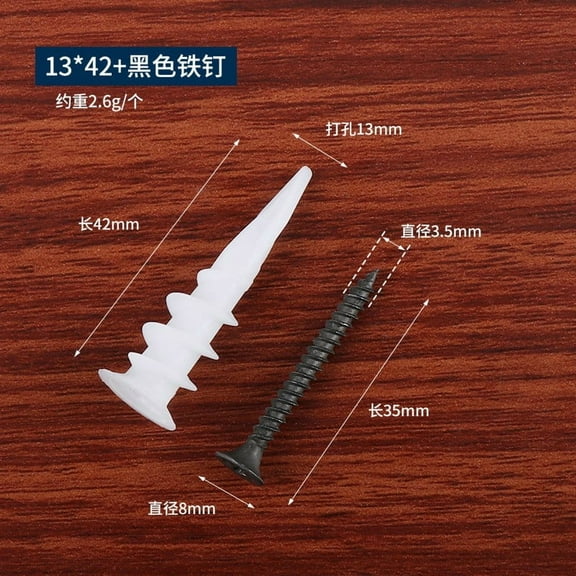 BERTDOMD 100 Sets Of Stainless Steel Expansion Screws With White Plastic Anchors Heavy Duty Wall Screws And Anchors Kit For Drywall And Concrete