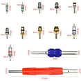Car Air Conditioning Valve Core Kit, 102pcs, Refrigeration Valve Stems