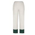 thumbnail image 5 of Busydd Women's Pants Color Block Capris Pants for Women Casual Elastic Waist Linen Pants Summer Comfy Loose Beach Pants with Pockets, 5 of 6
