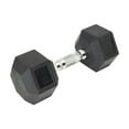 thumbnail image 3 of GoZone Rubber-Coated Hex Dumbbell – Black/Chrome, 3 of 3
