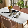 thumbnail image 3 of Modern Hockey Table Cloths for 3 Foot Rectangle Tables, Abstract Minimalist Black Grey Patio Waterproof Elastic Fitted Tablecloths, Washable Rectangular Table Cover for Camping, 3 of 8