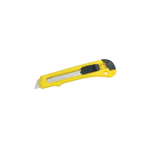 Retractable Pocket Cutter, 6 in L, Snap-Off, Carbon Steel, Yellow
