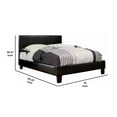 thumbnail image 5 of Platform Style Leatherette California King Bed with Tapered Feet - Brown, 5 of 6