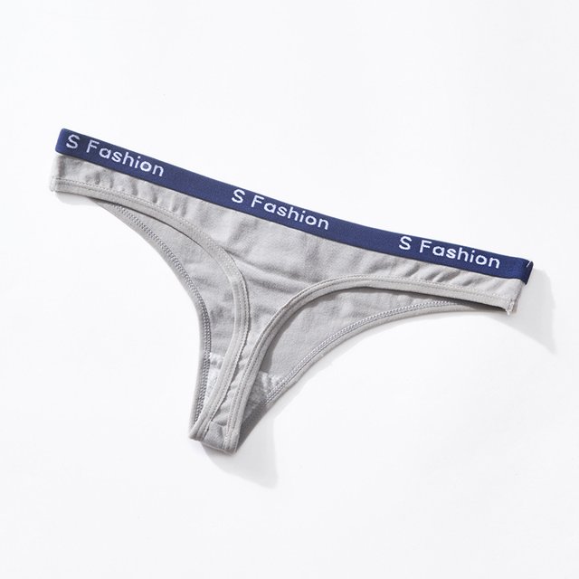 Ropa interior cómoda de algodón puro para mujer, ropa interior sexy sin costuras con letras puras, tanga seductora de cintura baja para mujer