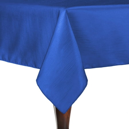

Ultimate Textile (3 Pack) Reversible Shantung Satin - Majestic 60 x 120-Inch Rectangular Tablecloth - for Weddings Home Parties and Special Event use Royal Blue