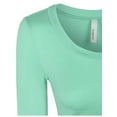thumbnail image 5 of KOGMO Womens 3/4 Sleeve Solid Basic Drape Top Side Shirring Tunic (S-3X), 5 of 7