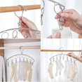 thumbnail image 3 of Stainless Steel Sock Rack, Windproof Swivel Hook For Socks, Underwear, Shoe Insoles, Baby Clothes, Gloves (2 Pack), 3 of 5