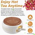 thumbnail image 3 of Ceramic teapot warmer, tea warmer for teapots, small warmer with tea light holder for teacups and teapots, white (without tea light, without teapot), 3 of 5