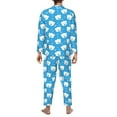 thumbnail image 7 of Salouo Cute Polar Bear Print Button-Front Long Sleeve Pajama Set for Men, Soft 2Pjs Men's Long Sleeve Sleepwear -Small, 7 of 7