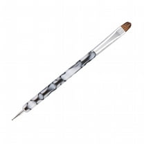 RAGUPEL Gel Nail Brush French Manicure Brush Professional Two-Way Nail Art Brush Nail Dotting Pen for Gel Application Scribing Fine Drawing on Nail Tips