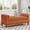 Orange, variant on S-HOME Large Upholstered Boucle Fabric Ottoman with Pillows, Window Bench for Living Room, Home Entryway Seating, Ivory