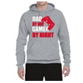 thumbnail image 2 of Wild Bobby,Dad by Day Gamer by Night Funny Gaming Dad Gift, Father's Day, Unisex Graphic Hoodie Sweatshirt, Heather Grey, Small, 2 of 3
